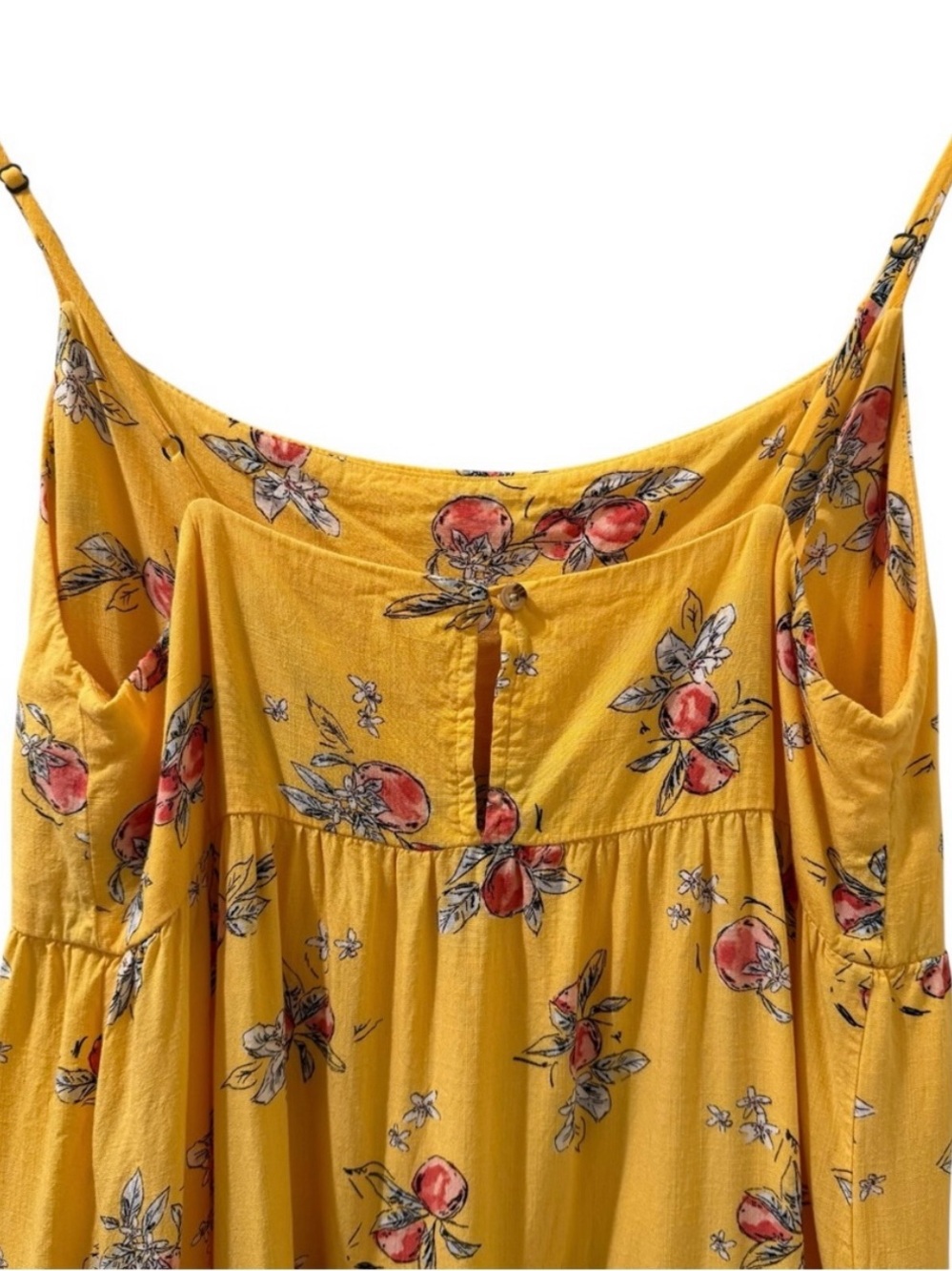 💐 Sunny Floral Tiered Sundress in Mustard Yellow - Picture 3 of 5